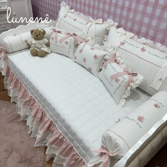 Enxoval de Cama Babá 08 Peças Jardim das Borboletas 4684