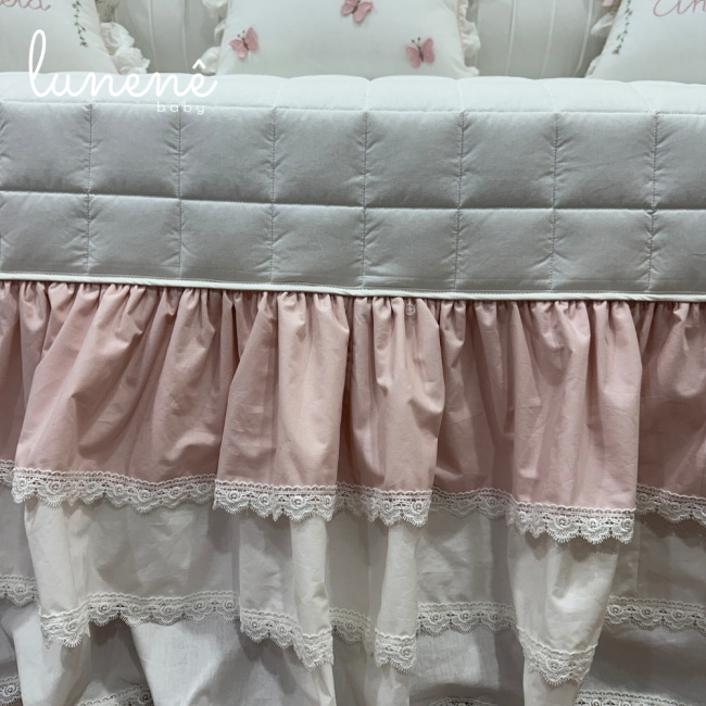 Enxoval de Cama Babá 08 Peças Jardim das Borboletas 4684