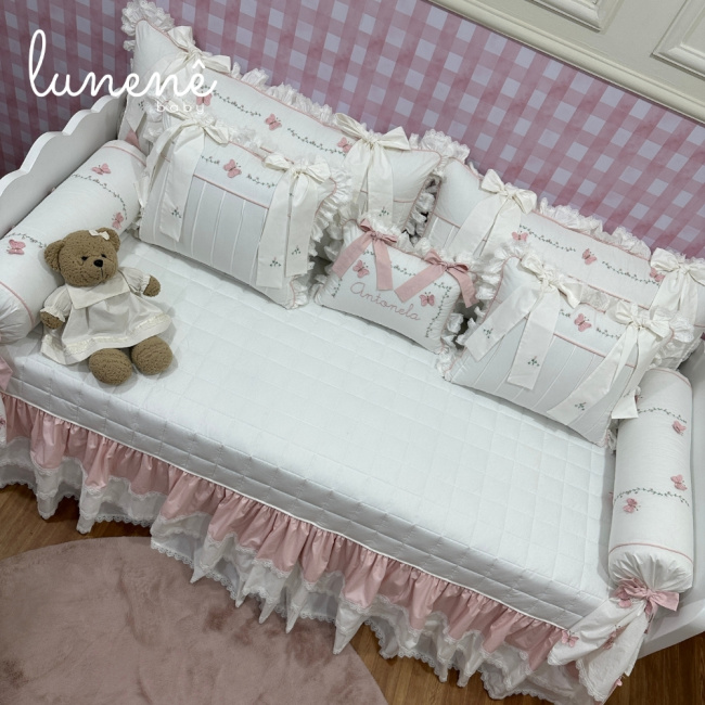 Enxoval de Cama Babá 08 Peças Jardim das Borboletas Antonela 4684