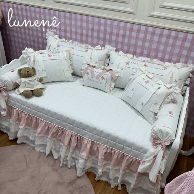 Enxoval de Cama Babá 08 Peças Jardim das Borboletas Antonela 4684