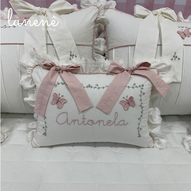Enxoval de Cama Babá 08 Peças Jardim das Borboletas Antonela 4684