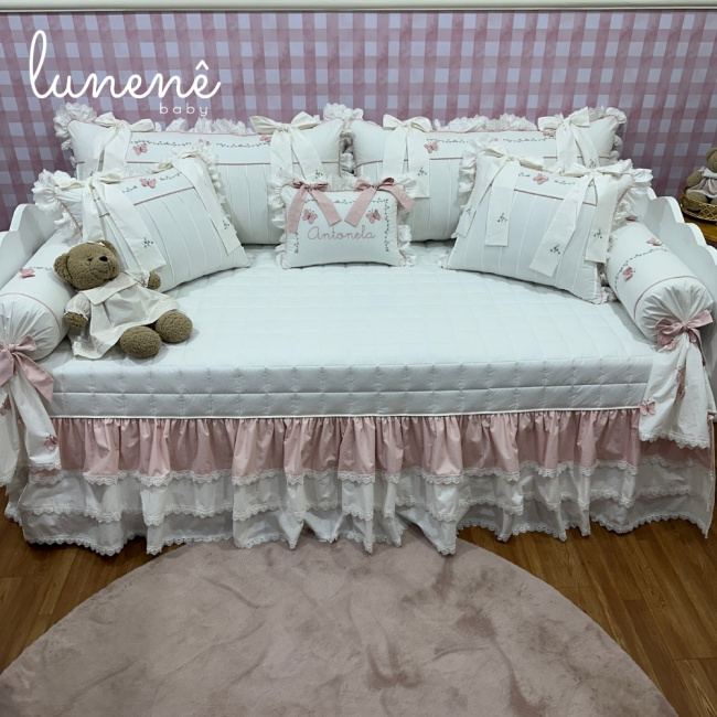 Enxoval de Cama Babá 08 Peças Jardim das Borboletas Antonela 4684