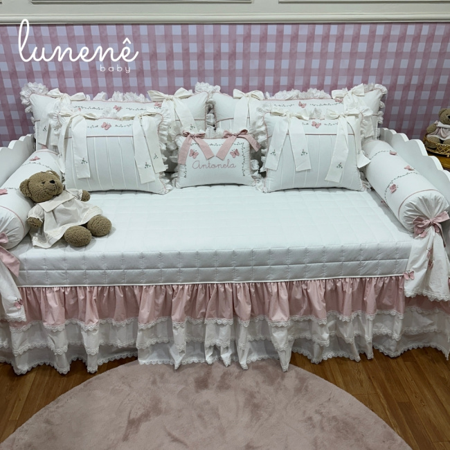 Enxoval de Cama Babá 08 Peças Jardim das Borboletas Antonela 4684