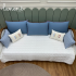 Enxoval de Cama Babá 08 peças Xadrez Azul Bento 4681