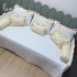 Enxoval de Cama Babá 09 peças com nome Alice 200 Fios 9050