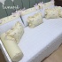 Enxoval de Cama Babá 09 peças com nome Alice 200 Fios 9050