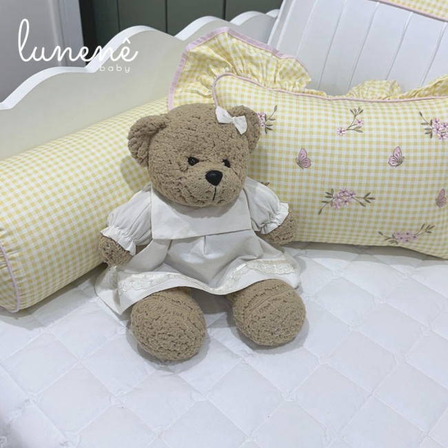 Enxoval de Cama Babá 09 peças com nome Alice 200 Fios 9050