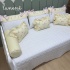 Enxoval de Cama Babá 09 peças com nome Alice 200 Fios 9050