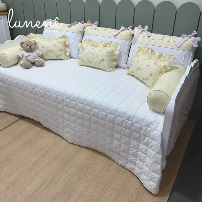 Enxoval de Cama Babá 09 peças Jardim Encantado 200 Fios 4556