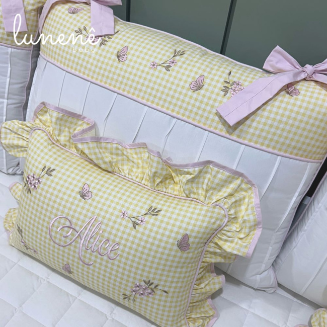 Enxoval de Cama Babá 09 peças Jardim Encantado 200 Fios 4556