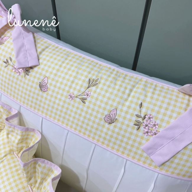 Enxoval de Cama Babá 09 peças Jardim Encantado 200 Fios 4556