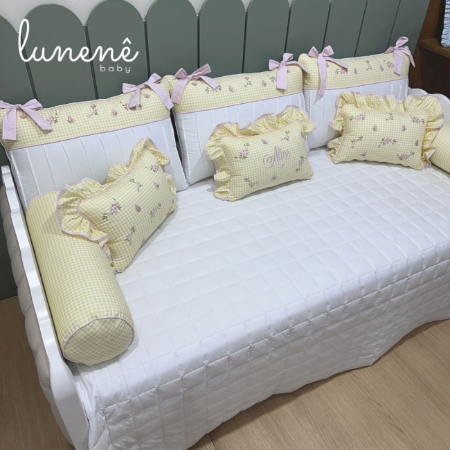 Enxoval de Cama Babá 09 peças Jardim Encantado 200 Fios 4556