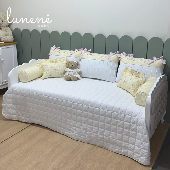 Enxoval de Cama Babá 09 peças Jardim Encantado 200 Fios 4556