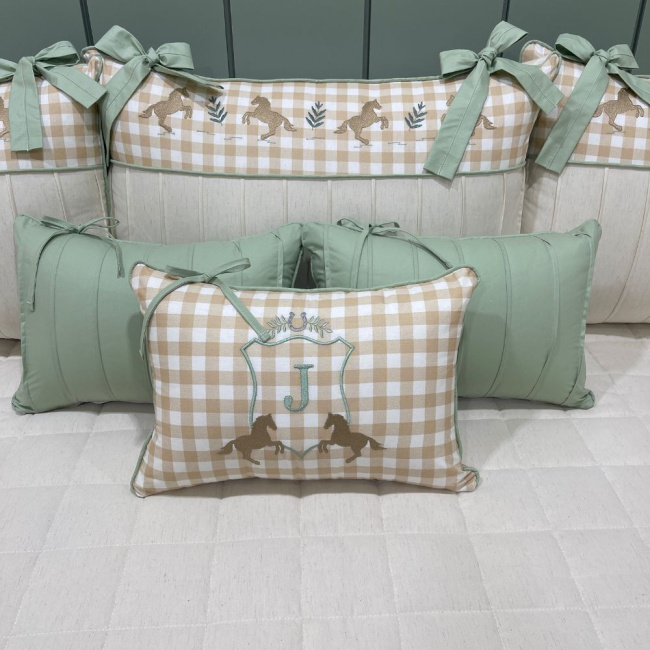 Enxoval de Cama Babá 09 peças Lunene Baby Cavalinho J 9000