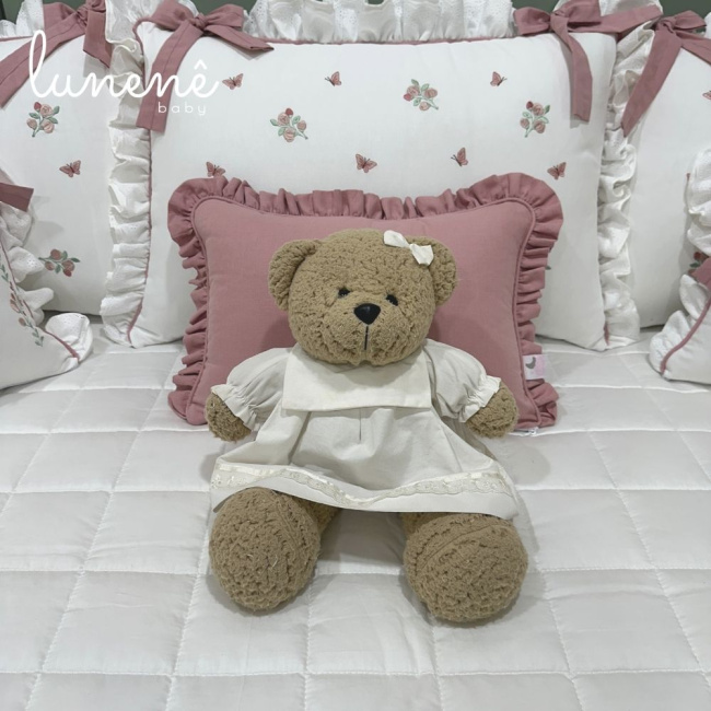 Enxoval de Cama Babá 09 Peças Piquezinho Floral 400 Fios 4528