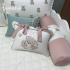 Enxoval de Cama Babá 09 Peças Personalizado Ursinha Izzy 400 Fios 4602