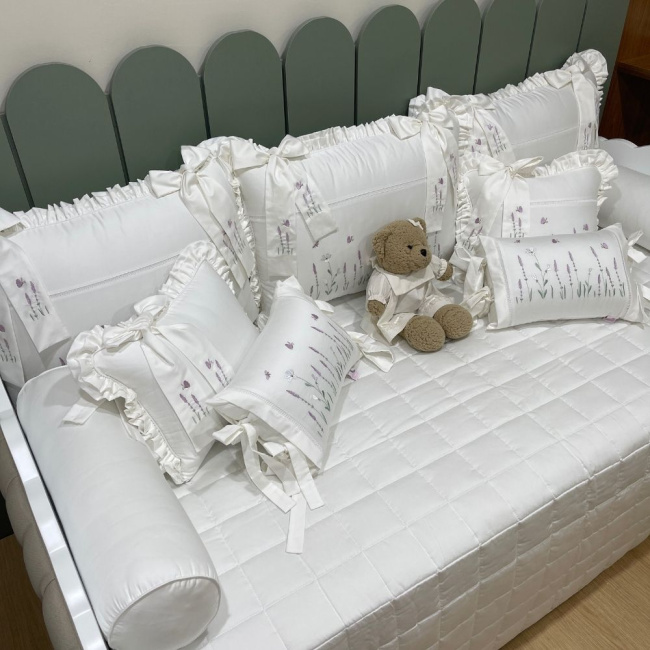 Enxoval de Cama Babá 10 Peças Lavanda Baby 400 Fios 4499