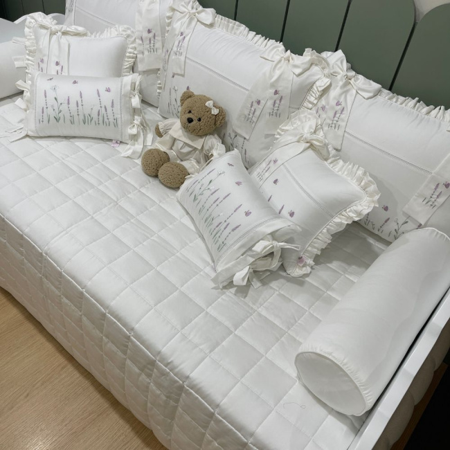 Enxoval de Cama Babá 10 Peças Lavanda Baby 400 Fios 4499