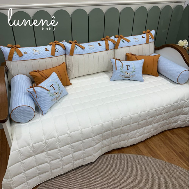 Enxoval de Cama Babá 10 Peças Cavalinho Xadrez & Caramelo 4676