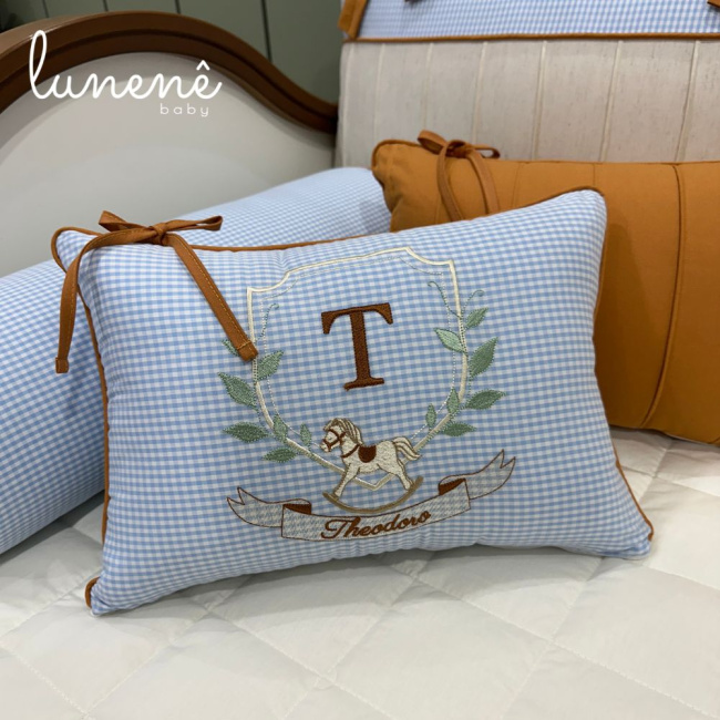 Enxoval de Cama Babá 10 Peças Cavalinho Xadrez & Caramelo 4676