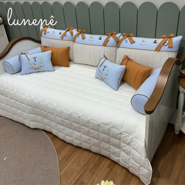 Enxoval de Cama Babá 10 Peças Cavalinho Xadrez & Caramelo 4676