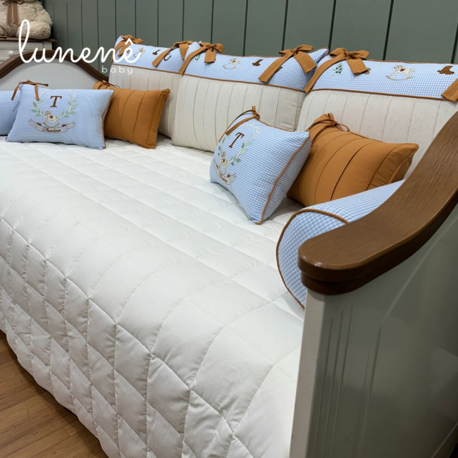 Enxoval de Cama Babá 10 Peças Cavalinho Xadrez & Caramelo 4676