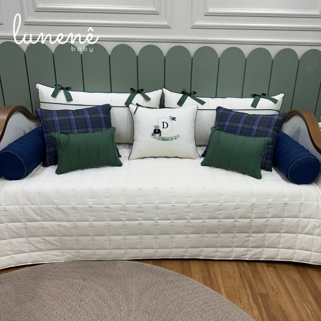 Enxoval de Cama Babá 10 Peças Ursinho Davi Verde 4682