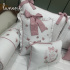 Enxoval de Cama Babá 11 Peças Xadrez Rosa 4695