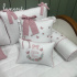Enxoval de Cama Babá 11 Peças Xadrez Rosa 4695