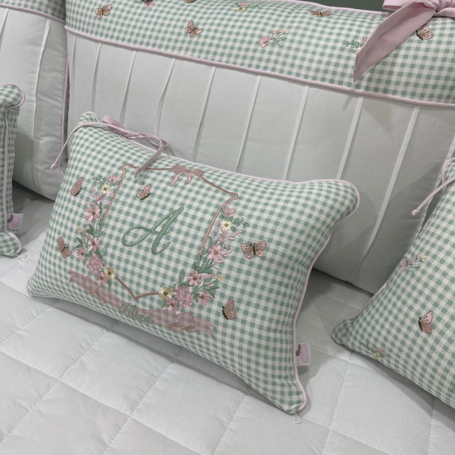 Enxoval de Cama Babá Personalizado 09 Jardim Encantado 200 Fios 4494