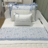 Enxoval de Solteiro 04 Peças Personalizado Doce Jardim Azul 200 Fios 4600