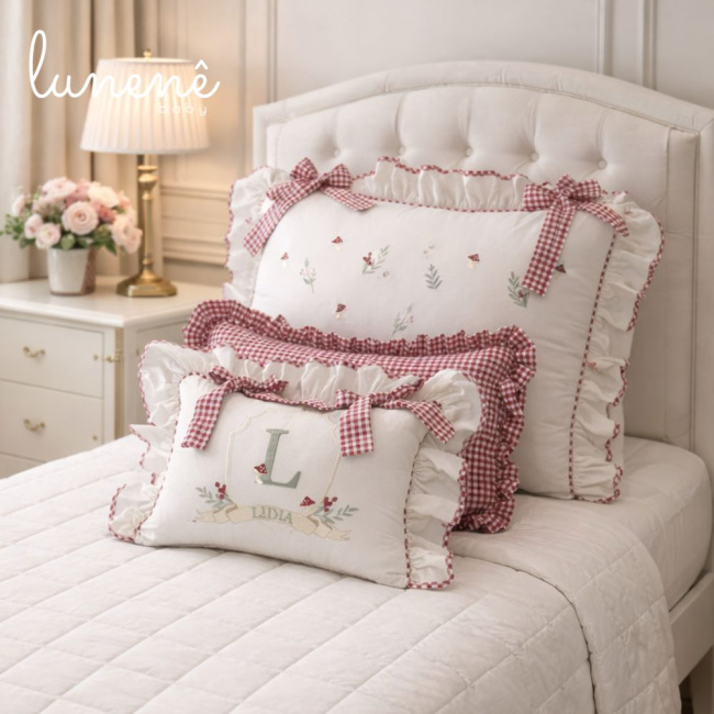 Enxoval de Solteiro Personalizado 04 Peças Personale Baby Cogumelo 200 Fios 4555