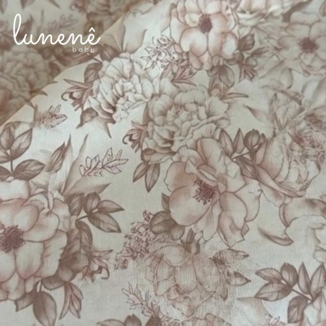 Enxoval de Solteiro Personalizado 05 Peças Flores do Campo 200 Fios