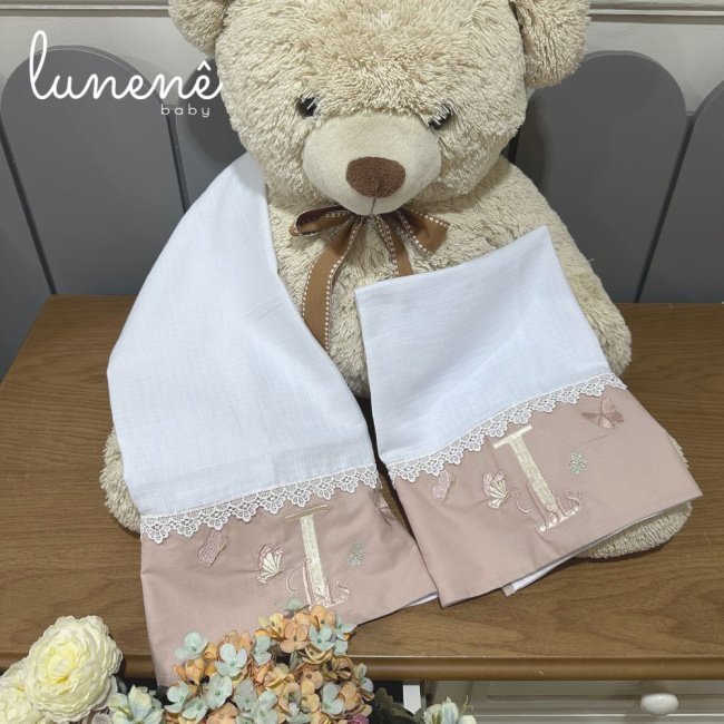 Fralda de Ombro 02 Peças Lunenê Baby Isis 9106