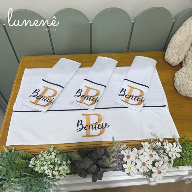 Fralda para Boca 04 Peças Basic Baby Benício