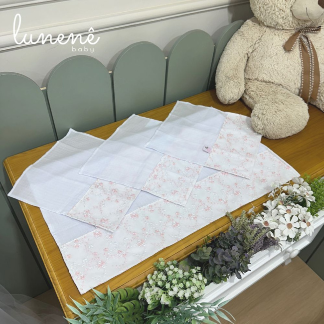 Fralda para Boca 04 Peças Basic Baby Floral