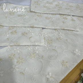 Fralda para Boca 04 Peças Basic Baby Floral Bege