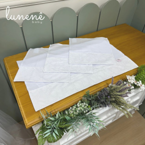 Fralda para Boca 04 Peças Basic Baby Floral Branco