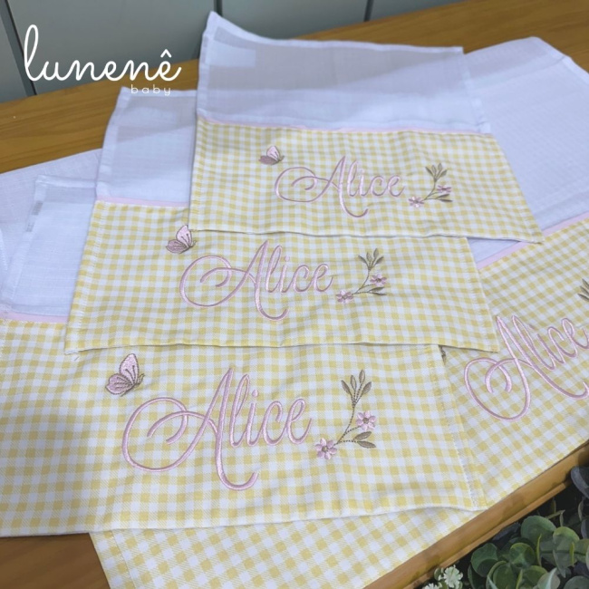 Fralda para Boca 04 Peças Jardim Encantado 200 Fios 4556