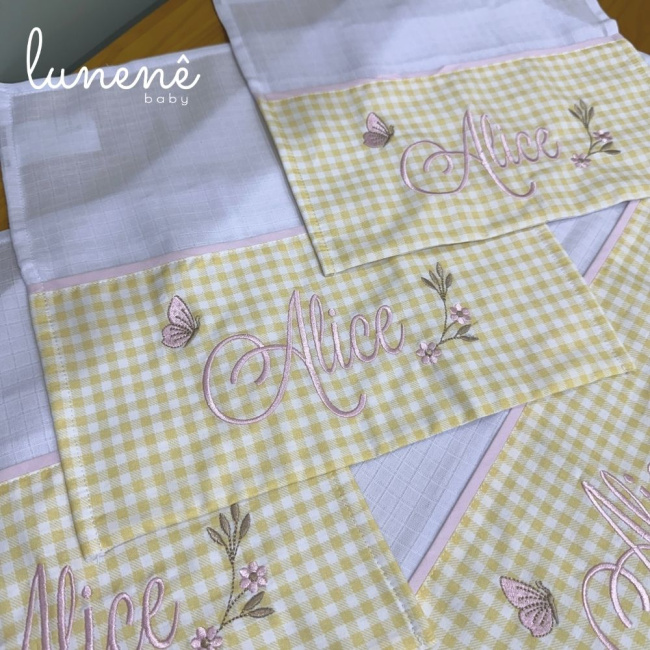 Fralda para Boca 04 Peças Jardim Encantado 200 Fios 4556