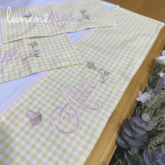 Fralda para Boca 04 Peças Jardim Encantado 200 Fios 4556