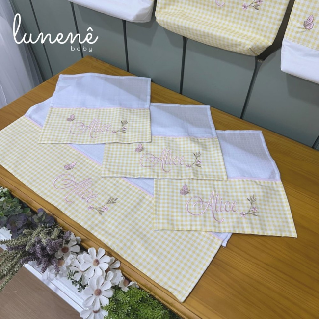 Fralda para Boca 04 Peças Jardim Encantado 200 Fios 4556