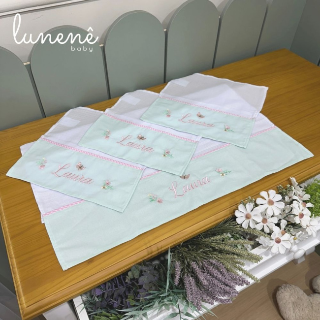 Fralda para Boca 04 Peças Jardim Encantado 200 Fios 4587