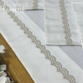 Fralda para Boca 04 Peças Lunenê Baby Castelli Caqui 400 Fios 4579