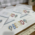 Fralda para Boca 04 Peças Personalizado Xadrez Azul Bento 4681