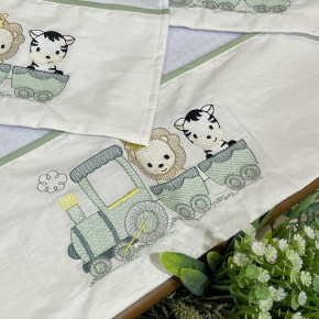 Fralda para Boca 04 Peças Trenzinho Baby 200 Fios 4501