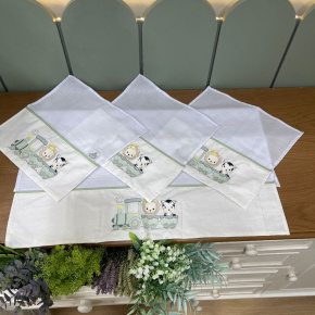 Fralda para Boca 04 Peças Trenzinho Baby 200 Fios 4501