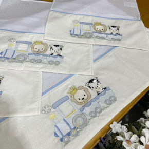 Fralda para Boca 04 Peças Trenzinho Baby 200 Fios 4515