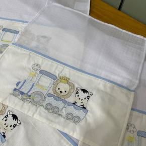 Fralda para Boca 04 Peças Trenzinho Baby 200 Fios 4515