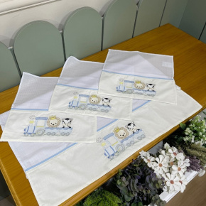 Fralda para Boca 04 Peças Trenzinho Baby 200 Fios 4515